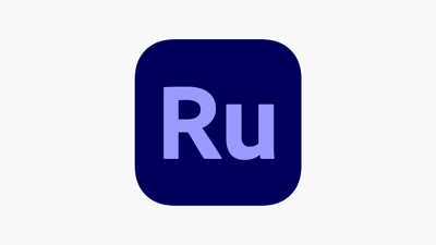 The purple and blue Adobe Premiere Rush logo loads, as a user wonders how to add audio in Premiere Rush.